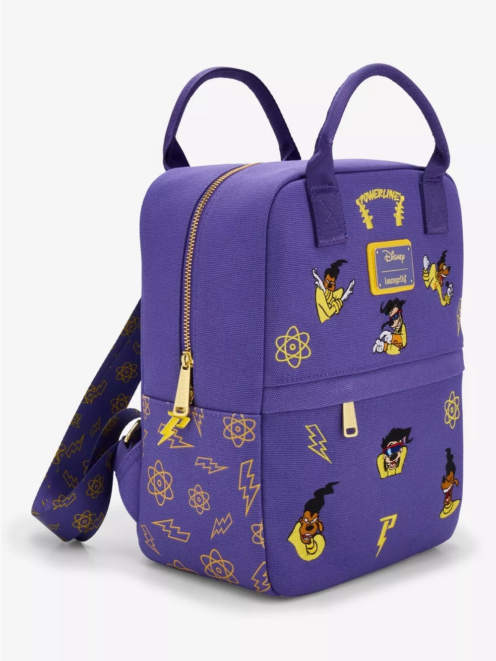 Disney Purple Powerline Tote Backpack with Gold Accents - Picture 2 of 5